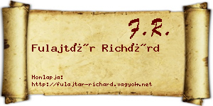 Fulajtár Richárd névjegykártya