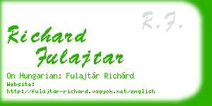 richard fulajtar business card