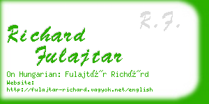richard fulajtar business card